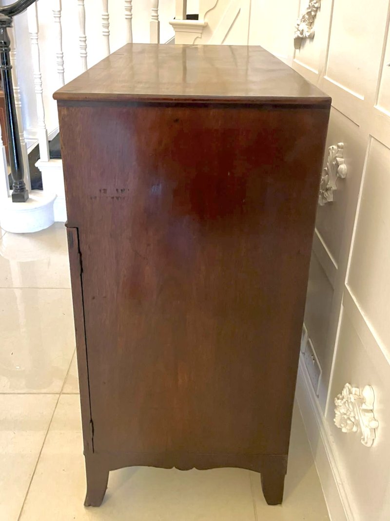 Antique George III Quality Figured Mahogany Secretaire Desk/Cabinet - Image 11